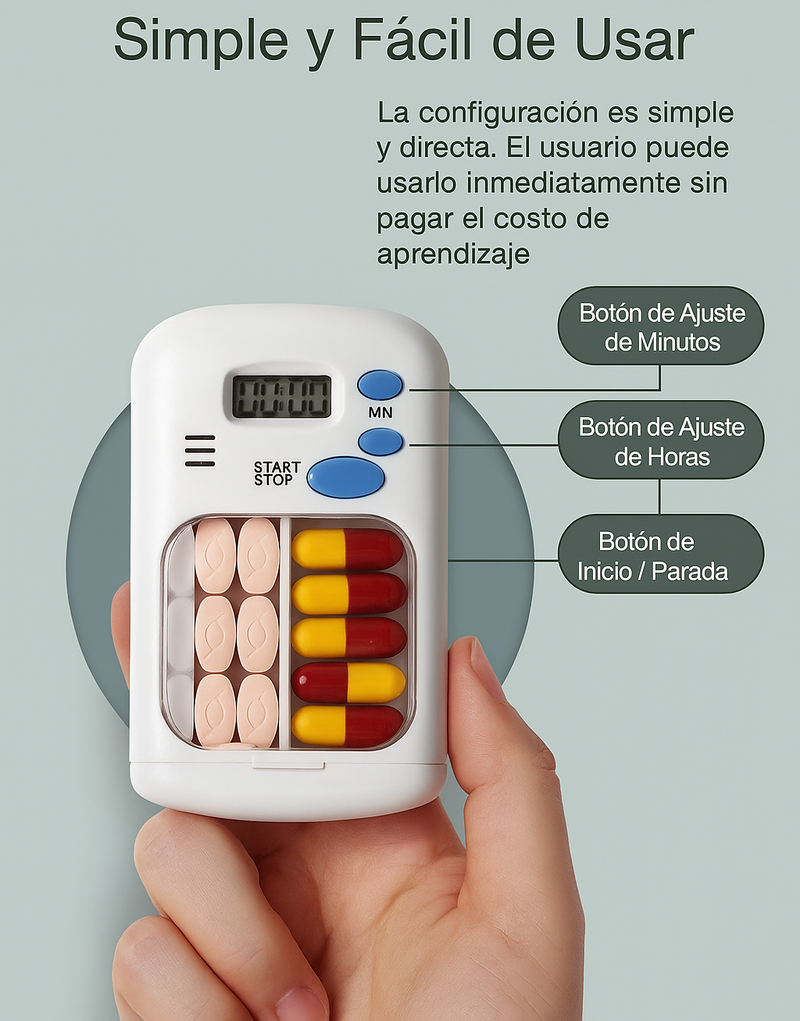 Pastillero con alarma programable